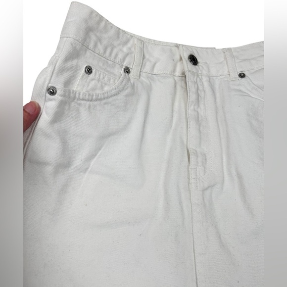 TopShop white denim 5-pocket mini skirt, 2, Coastal Cowgirl Western Beach NWT - Picture 3 of 6